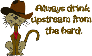 Cowboy Cat Embroidery Design