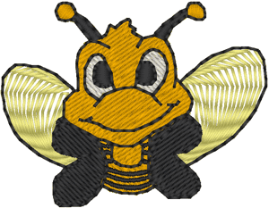 Buzzie the Honeybee Embroidery Design