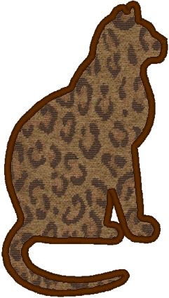 Sitting Cat Applique Embroidery Design