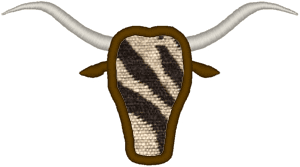 Longhorn Applique Embroidery Design