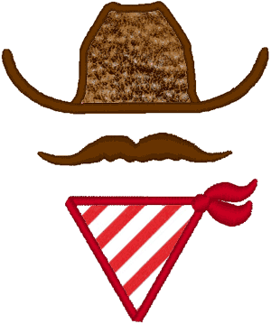 Howdy, Ma'am Cowboy Applique Embroidery Design