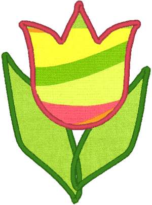 Tulip Applique Embroidery Design