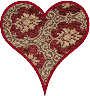 Hearts Playing Card Applique Embroidery Design