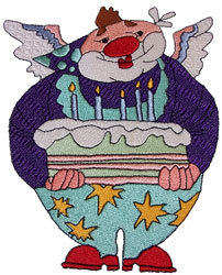 Happy Birthday Clown Embroidery Design