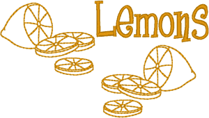 Mangowork Lemons Embroidery Design