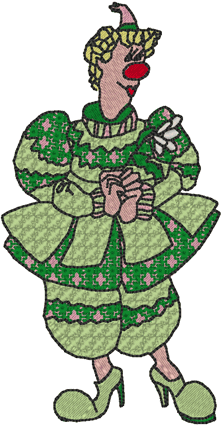 Griselda the Clownette Embroidery Design