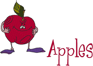 Madcap Cookery: Apples Embroidery Design