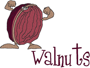 Madcap Cookery: Walnuts Embroidery Design