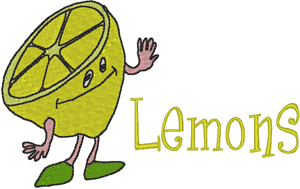 Madcap Cookery: Lemons Embroidery Design