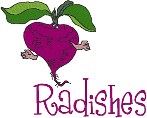 Madcap Cookery: Radishes Embroidery Design