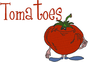 Madcap Cookery: Tomatoes Embroidery Design