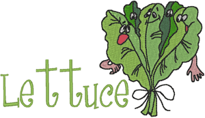 Madcap Cookery: Lettuce Embroidery Design