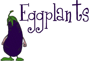 Madcap Cookery: Eggplants Embroidery Design