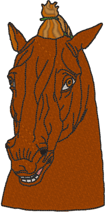 Greek Style Horse Head #1 Embroidery Design