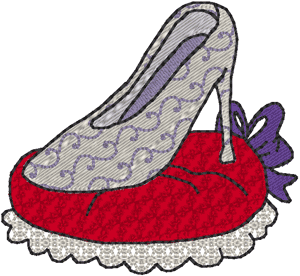 Little Princess Slipper Embroidery Design