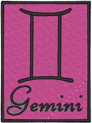 Gemini #2 Embroidery Design