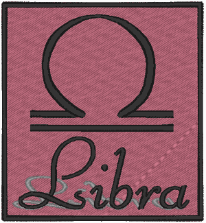 Libra #2 Embroidery Design
