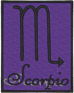 Scorpio #2 Embroidery Design