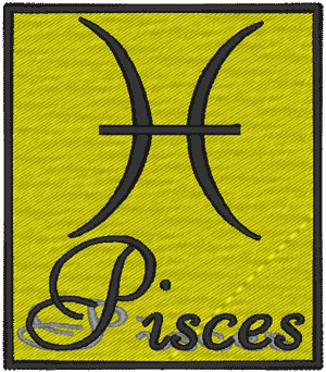 Pisces #2 Embroidery Design