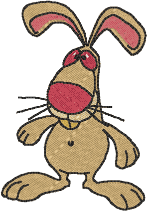 Earl the Bunny Embroidery Design