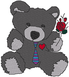 Little Husband Heartthrob Bear Embroidery Design