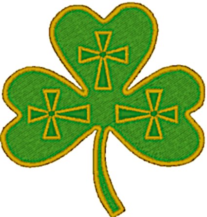 Irish Shamrock Embroidery Design