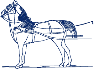 Redwork Carriage Horse Embroidery Design