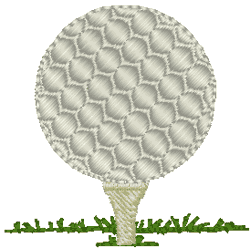 Teed Up Golf Ball Embroidery Design