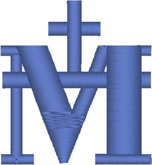 Machine Embroidery Design: Symbol of the Virgin Mary