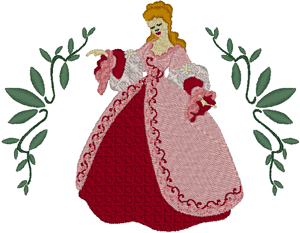 Going to a Southern Ball Embroidery Design
