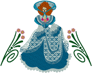 Sunday Best in Blue Southern Belle Embroidery Design