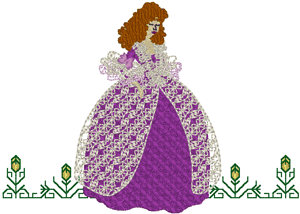 Among the Tulips Southern Belle Embroidery Design
