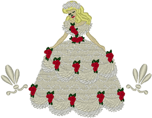 SCARLET- A Southern Lady - Machine Embroidery Design - Digital Downloa