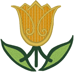 Deco Art Tulip #1 Embroidery Design