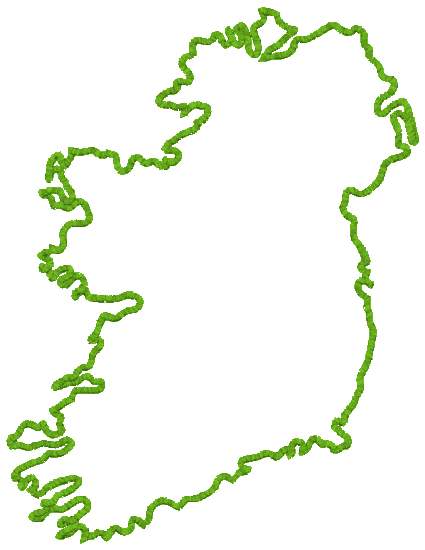 Mega Ireland Outline Embroidery Design
