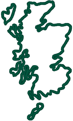 Scotland Outline Embroidery Design