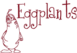 Redwork Madcap Cookery: Eggplants Embroidery Design