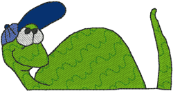 Baseball Dino Pocket Pal Embroidery Design