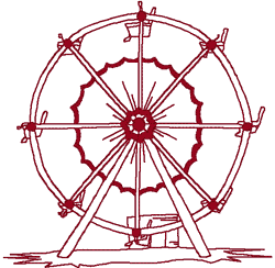 Redwork Ferris Wheel Embroidery Design