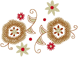 Alfold Folk Art Flower Embroidery Design