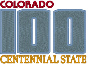 Colorado: The Centennial State Embroidery Design