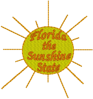 Florida: The Sunshine State Embroidery Design