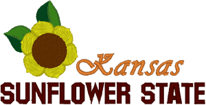 Kansas: Sunflower State Embroidery Design