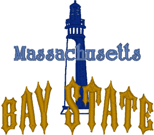 Massachusetts: The Bay State Embroidery Design