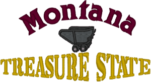Montana: The Treasure State Embroidery Design