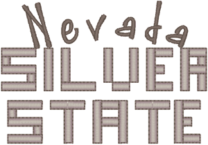 Nevada: The Silver State Embroidery Design