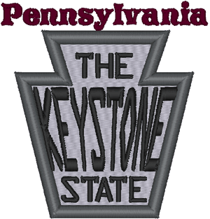Pennsylvania: The Keystone State Embroidery Design