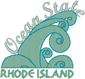 Rhode Island: The Ocean State Embroidery Design