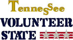 Tennessee: The Volunteer State Embroidery Design