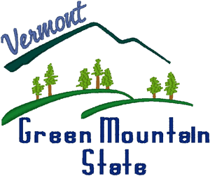 Vermont: The Green Mountain State Embroidery Design